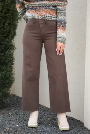 More For Me Coffee Wide Leg Pants