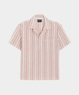 Multi-Stripe Polo in Tuscan Terracotta