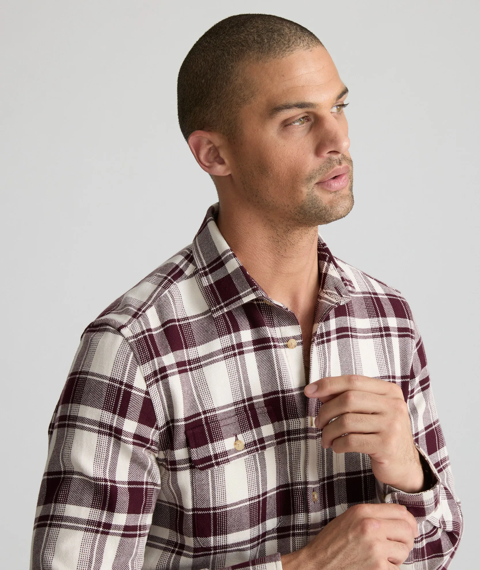 Organic Cotton Plaid Flannel Shirt - FINAL SALE