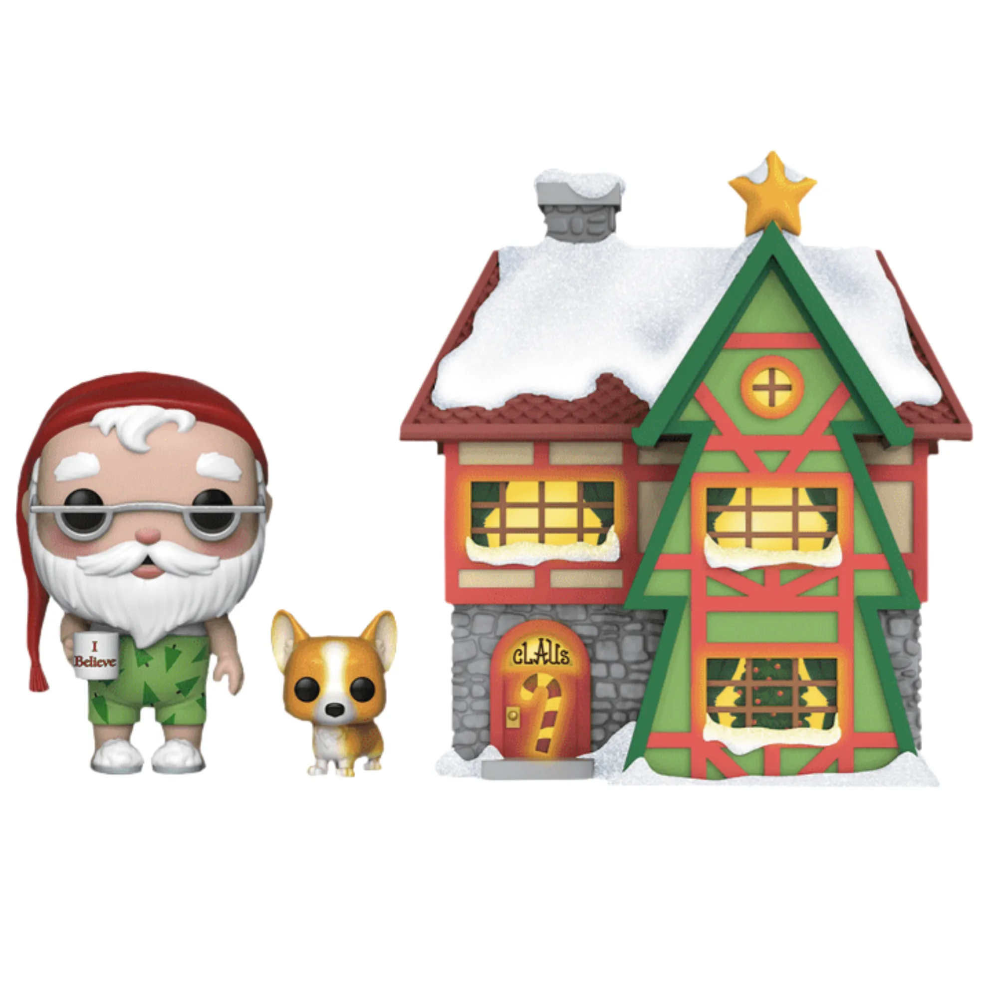 Peppermint Lane - Santas House & Nutmeg Pop! Town Vinyl Figure