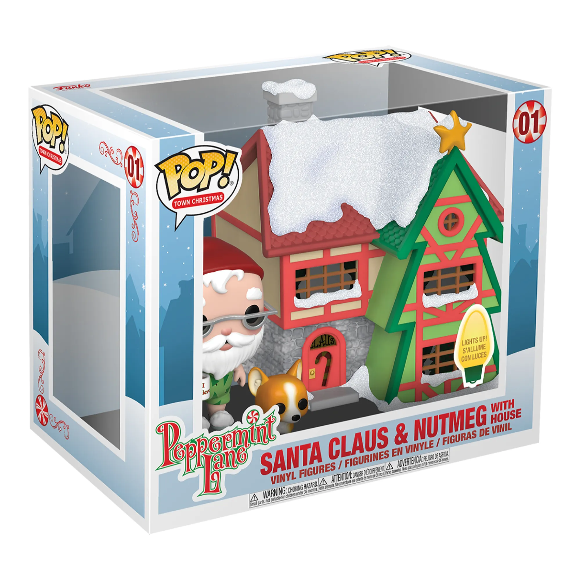 Peppermint Lane - Santas House & Nutmeg Pop! Town Vinyl Figure