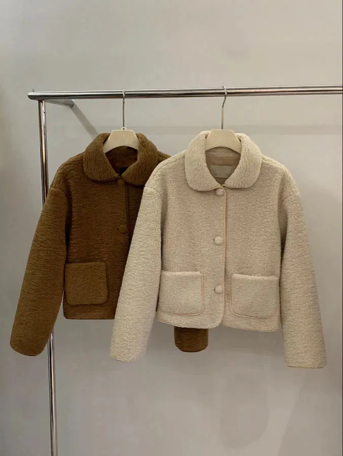 Peter Pan Collar Wool Short Coat