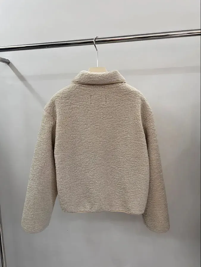 Peter Pan Collar Wool Short Coat