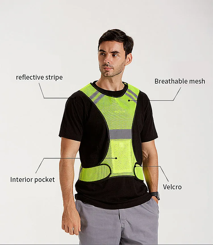 Reflective sport vest with/without battery for outdoor(MJ-S21)