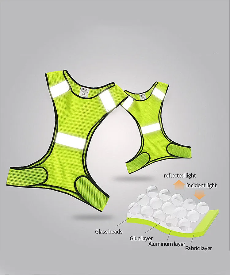 Reflective sport vest with/without battery for outdoor(MJ-S21)