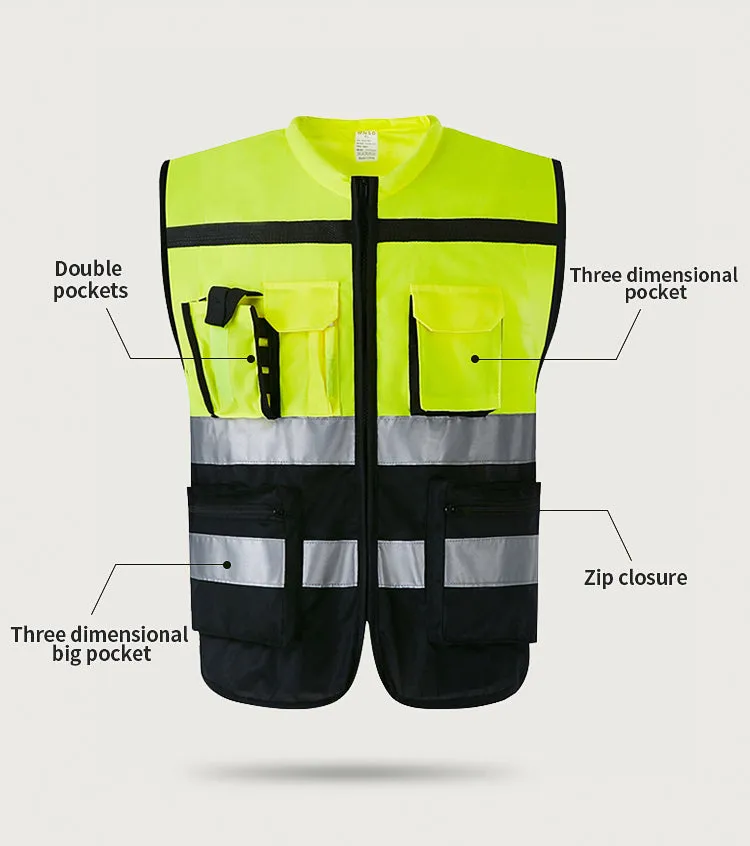 Reflective vest multi pockets for cycling(MJ-S34)