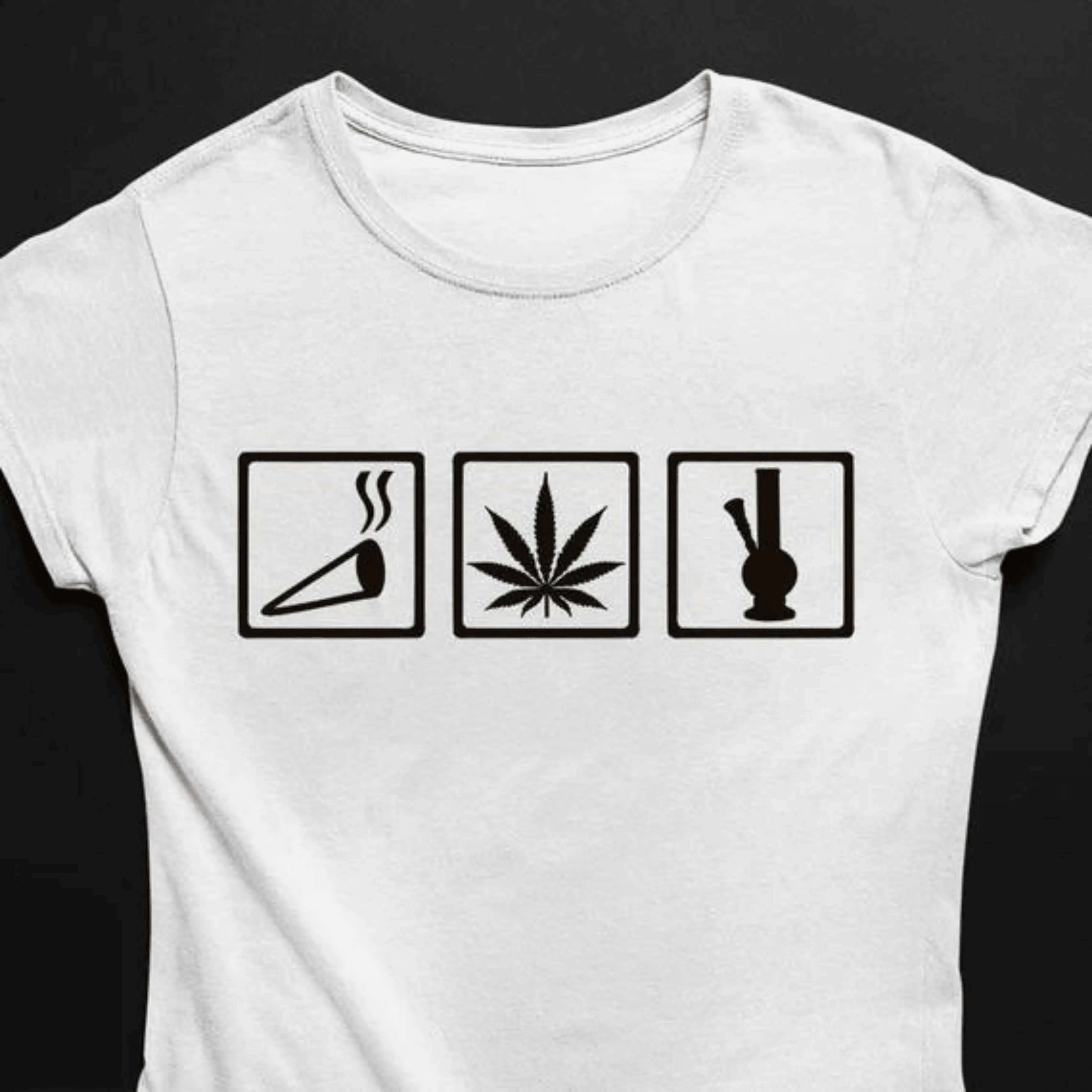 Smoke All Day T-Shirt (schwarz oder weiß / Frauen)