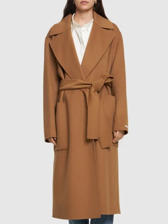 Sportmax   Veleno double breast belted wool coat 