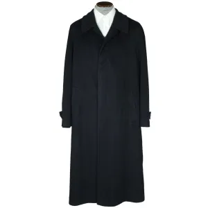 Vintage Loro Piana Pure Cashmere Coat by Hugo Boss Black Overcoat Size 2XL