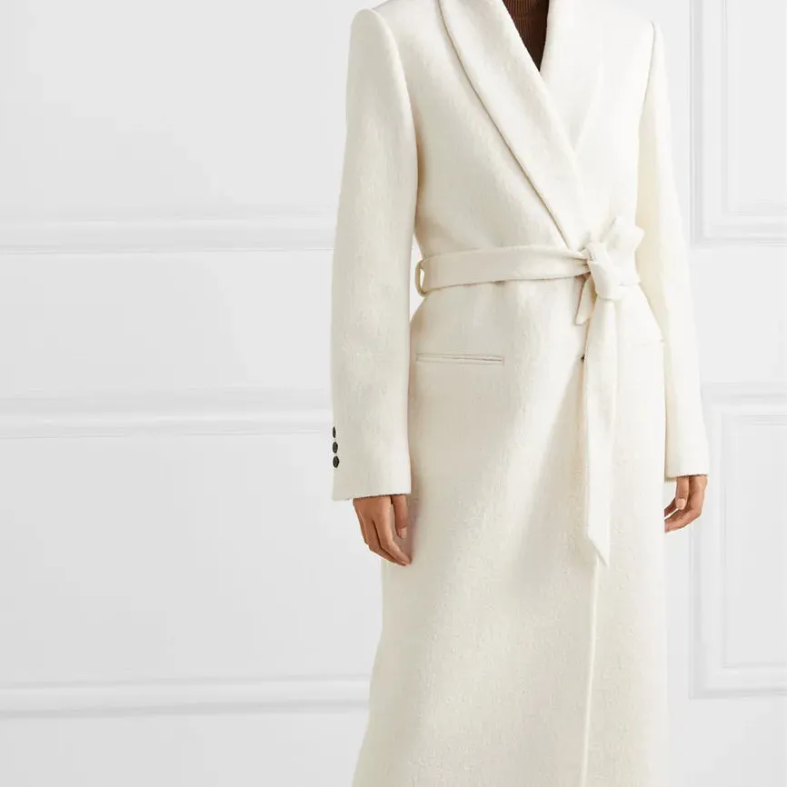 Women's Mackenzie White Wool Coat