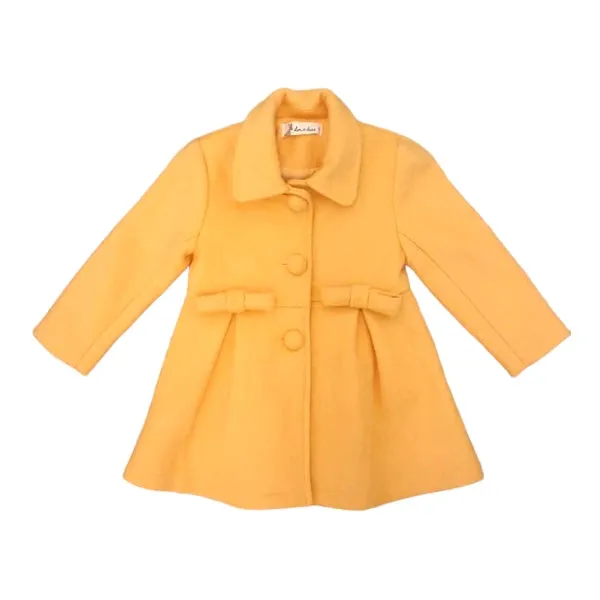 Wooly Dress Coat With Bows