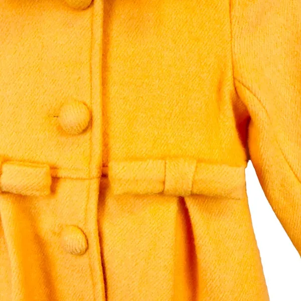 Wooly Dress Coat With Bows